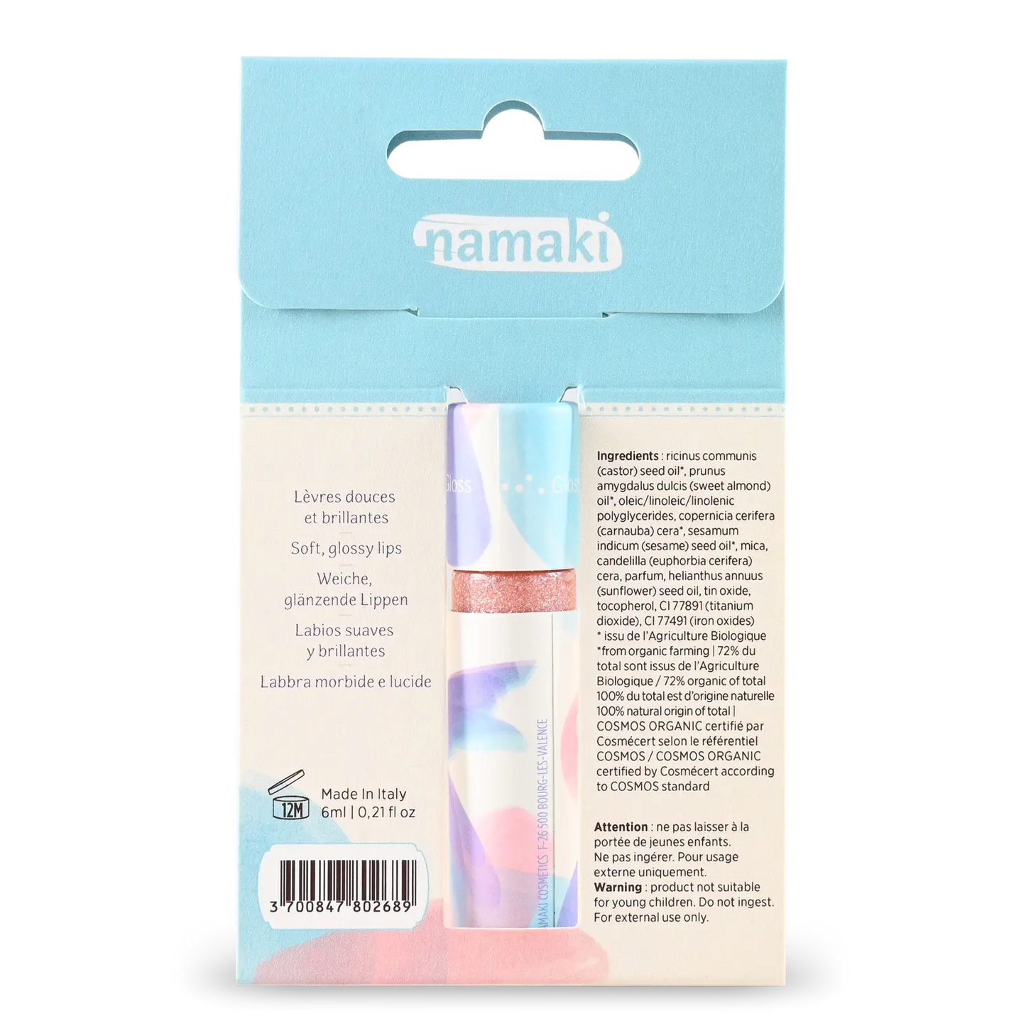 Namaki Lip Gloss - Glitter Pink