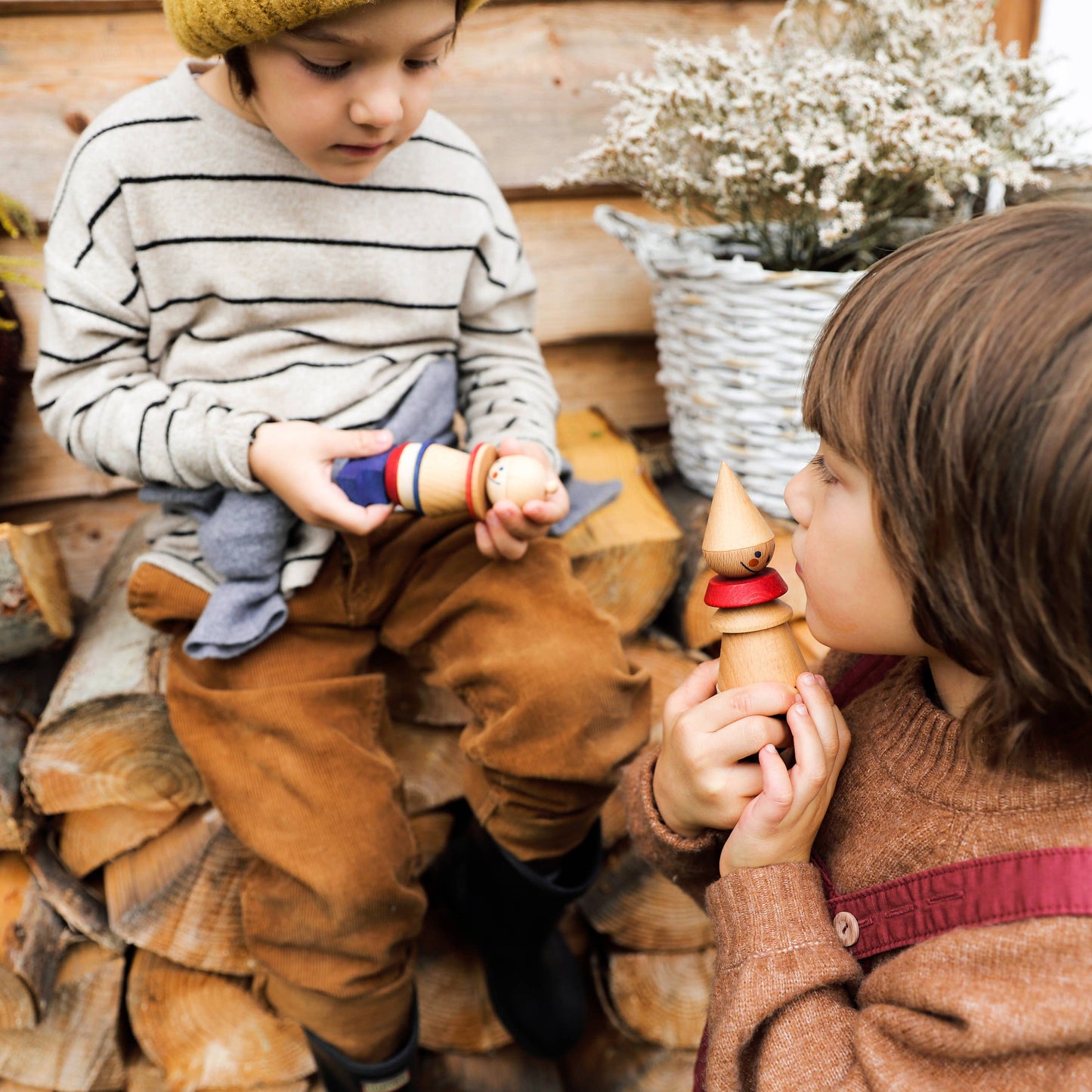 Wooden Story Stacking Toy Stick Fig No.02