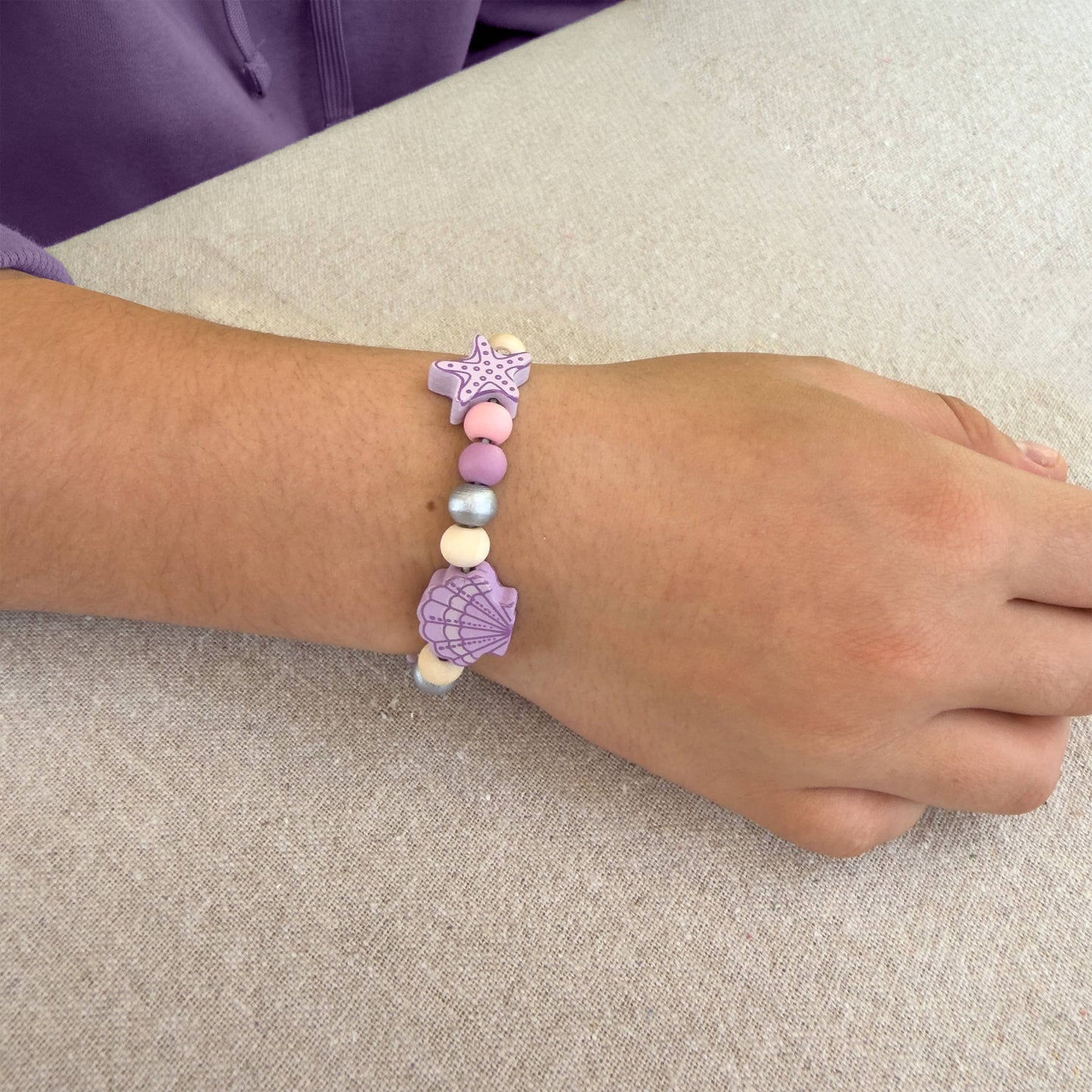 Cotton Twist Seashell Bracelet Bead Kit