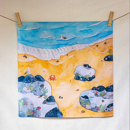 Wonderie Organic Cotton Play Cloth - Rock Pool Life
