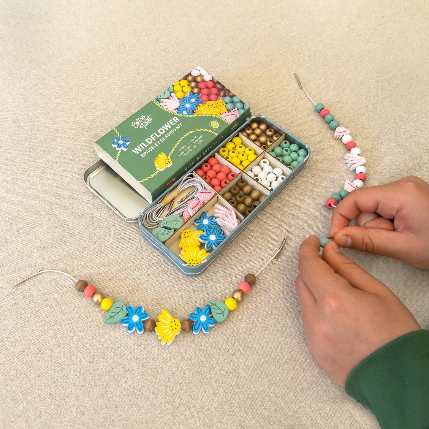 Cotton Twist Wildflower Bracelet Bead Kit