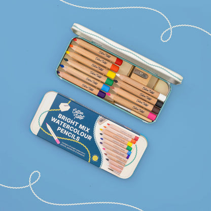 Cotton Twist Bright Mix Watercolour Pencils Set