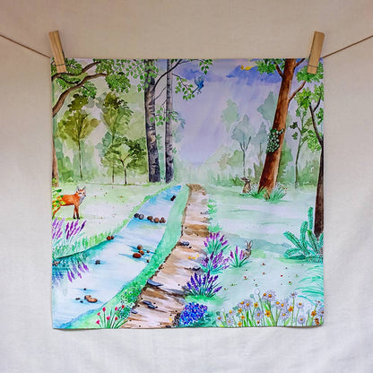 Wonderie Organic Cotton Play Cloth - A Walk in the Forest
