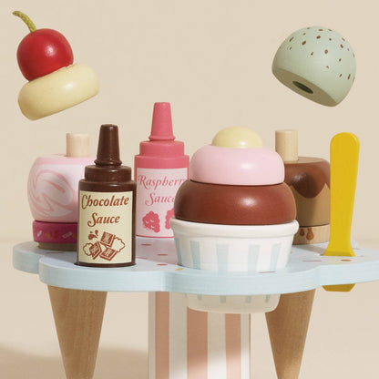 Le Toy Van Wooden Ice Cream Stand & Toppings