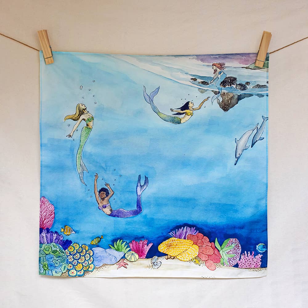 Wonderie Organic Cotton Play Cloth - Tales of Mermaids