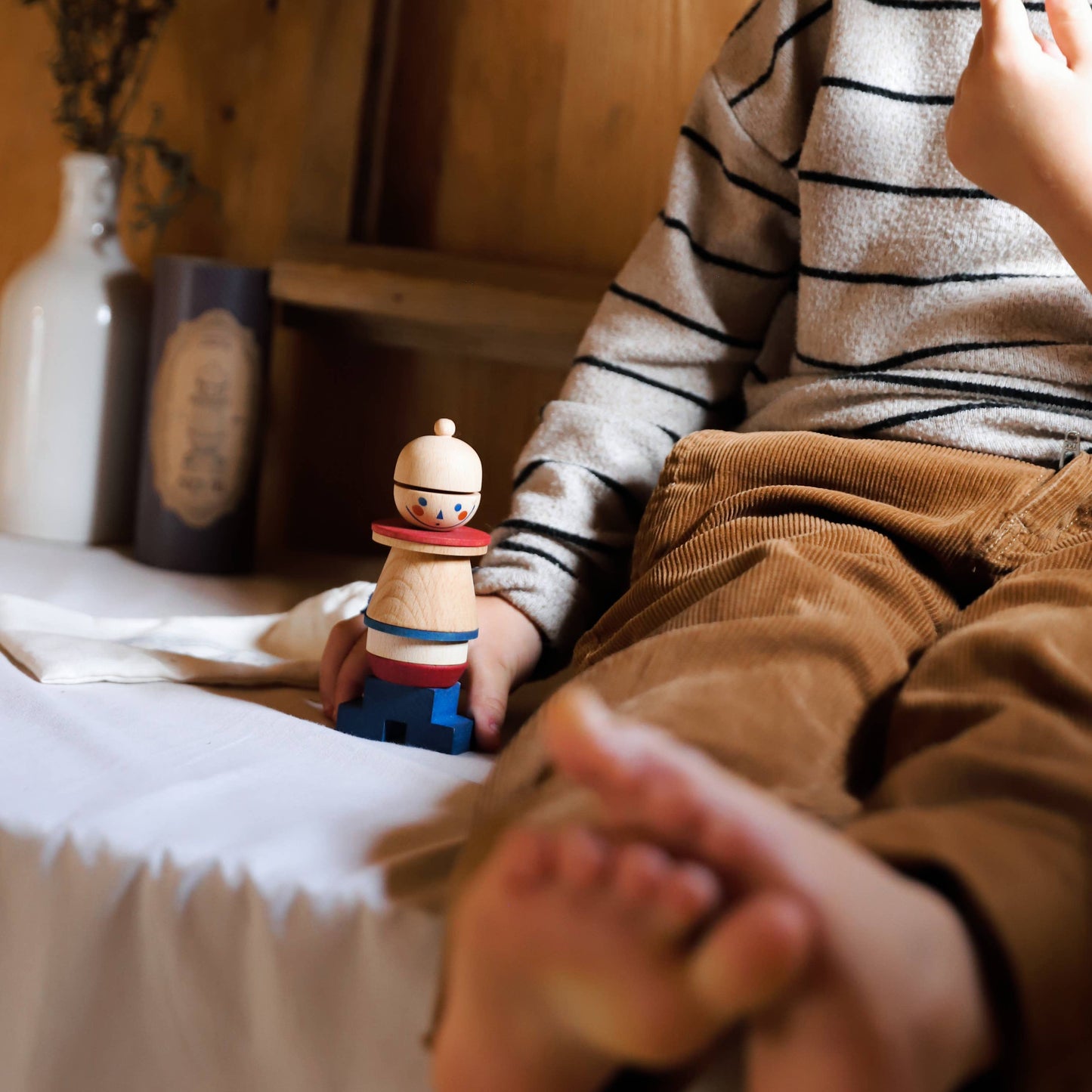 Wooden Story Stacking Toy Stick Fig No.02