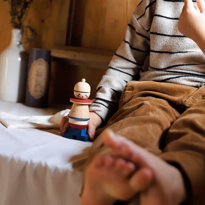 Wooden Story Stacking Toy Stick Fig No.02