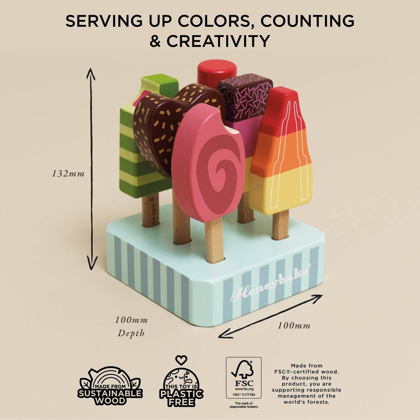 Le Toy Van Wooden Ice Lollies Popsicles