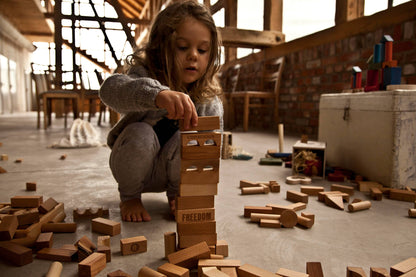 Wooden Story Natural Blocks in Tray - 30 pcs