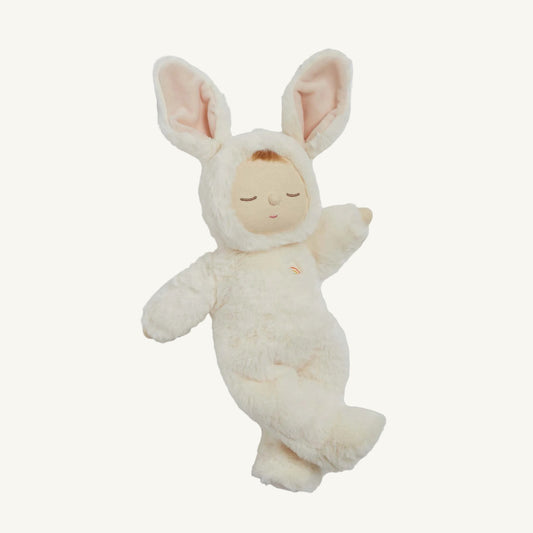 Plush Moppet bunny soft toy on a white background