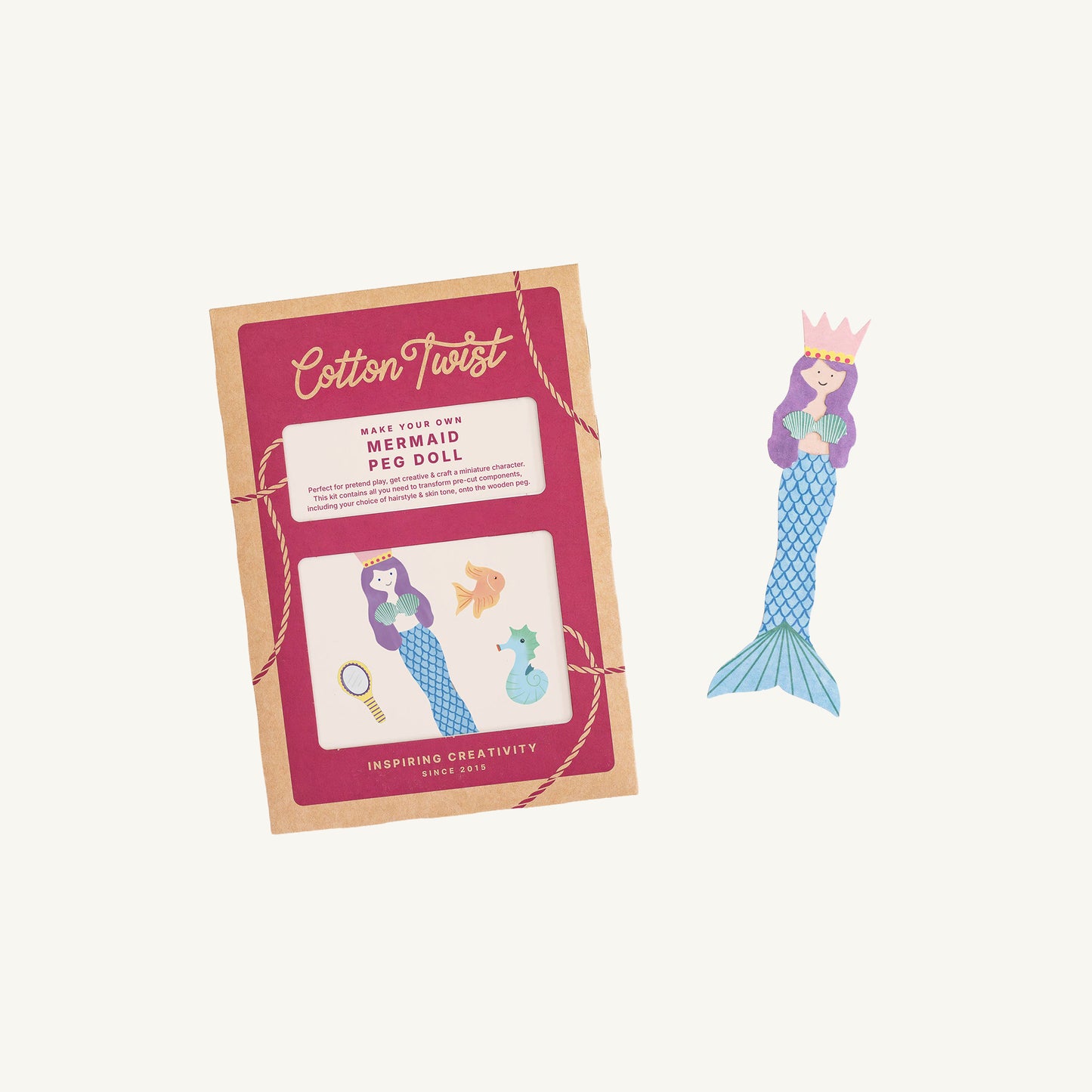 Cotton Twist Make Your Own Mermaid Peg Doll