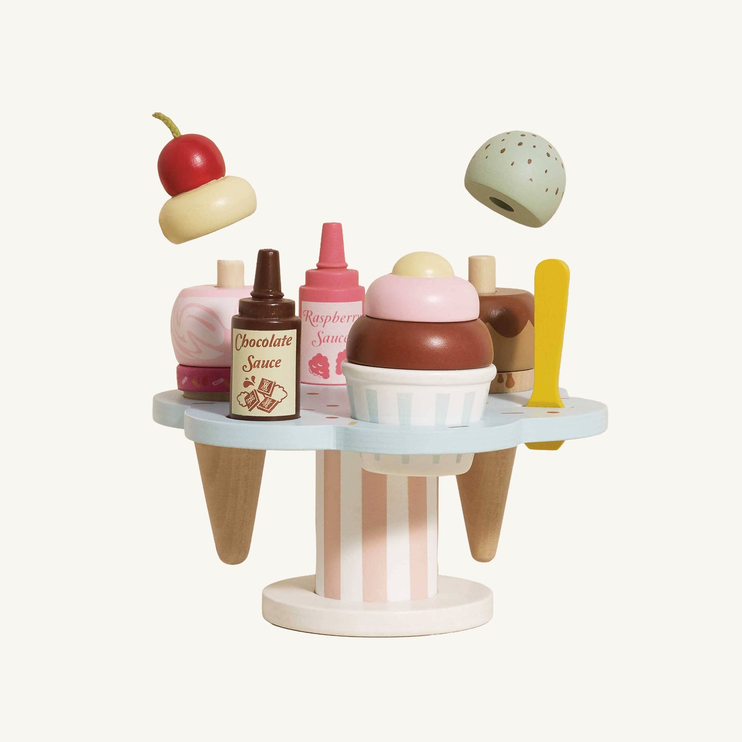 Le Toy Van Wooden Ice Cream Stand & Toppings