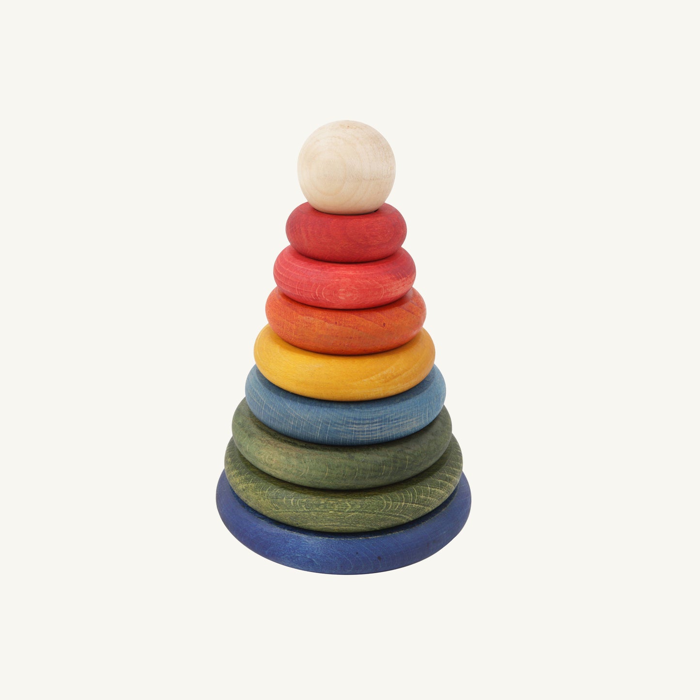 Wooden Story Rainbow Round Pyramid Stacker