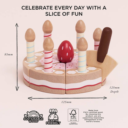 Le Toy Van Sliceable Birthday Cake & Candles
