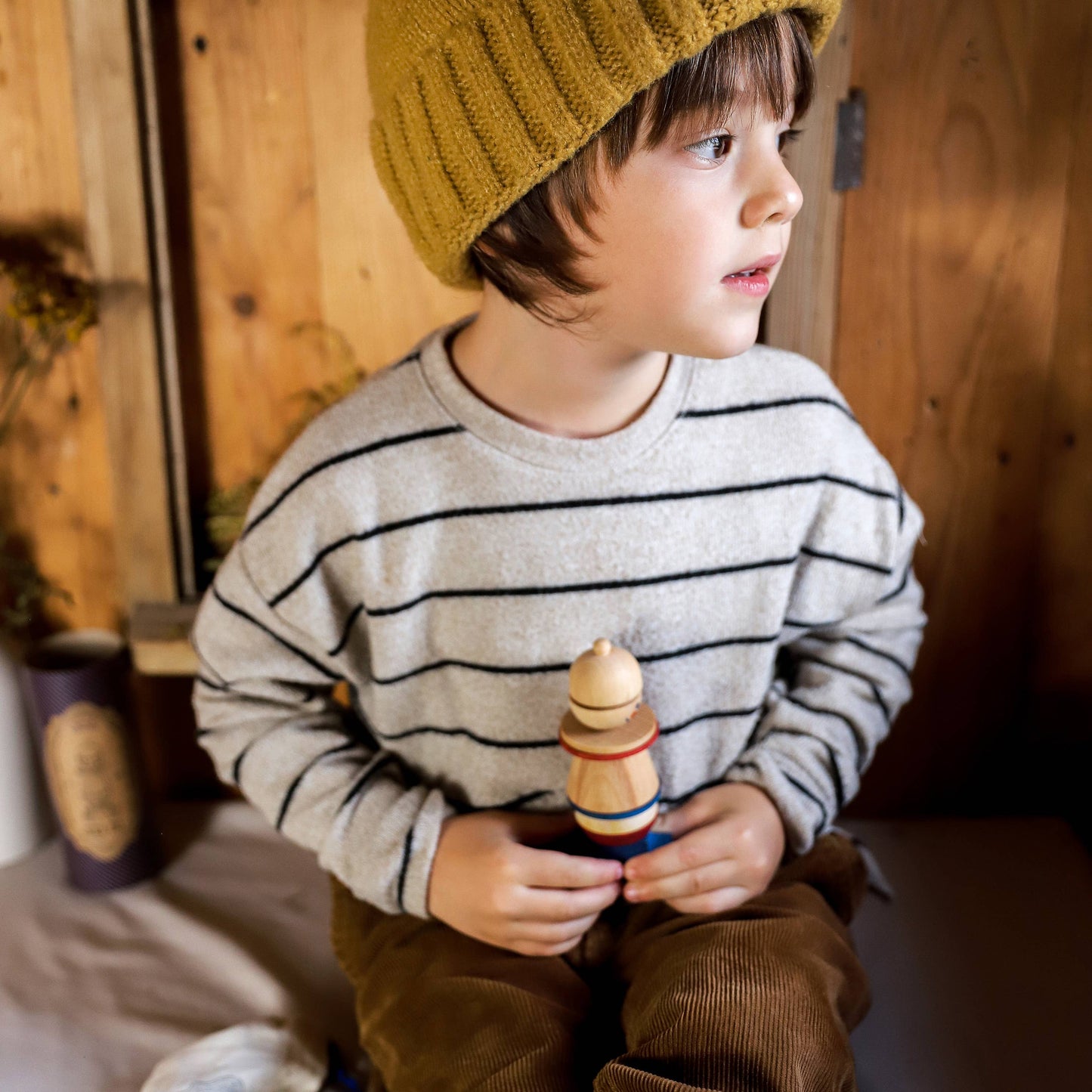 Wooden Story Stacking Toy Stick Fig No.02