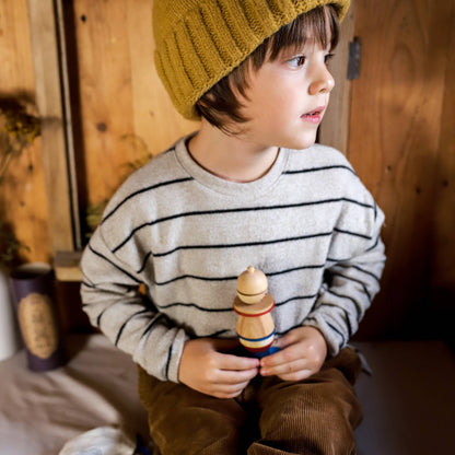 Wooden Story Stacking Toy Stick Fig No.02