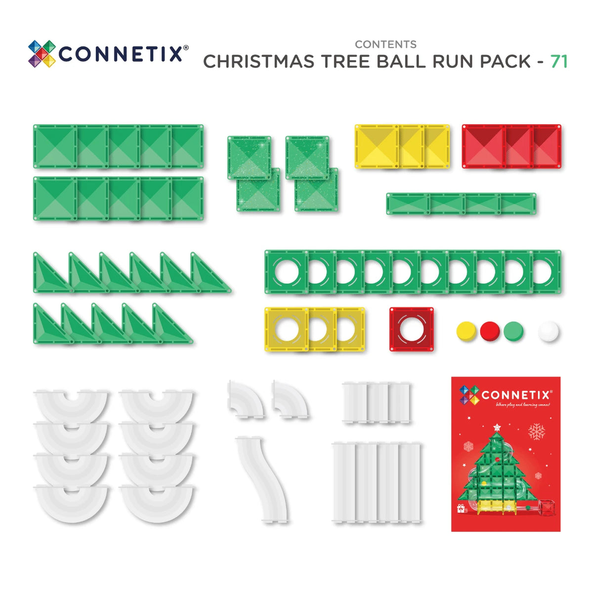 CONNETIX Special Edition Christmas Tree Ball Run 71pc