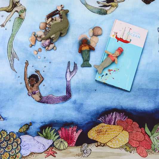 Wonderie Organic Cotton Play Cloth - Tales of Mermaids
